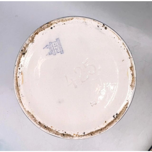 Antique Prussian Hand-Painted Forest & Lake Ceramic Vase – Romantic / European Traditional For Sale - Image 9 of 10