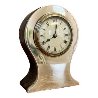 Antique Silver Hallmarked Mantle Clock, 1900 For Sale