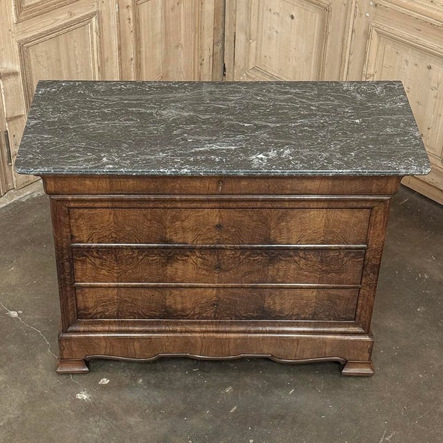 19th Century French Louis Philippe Marble Top Commode by Georges Guerin of Paris For Sale - Image 15 of 18