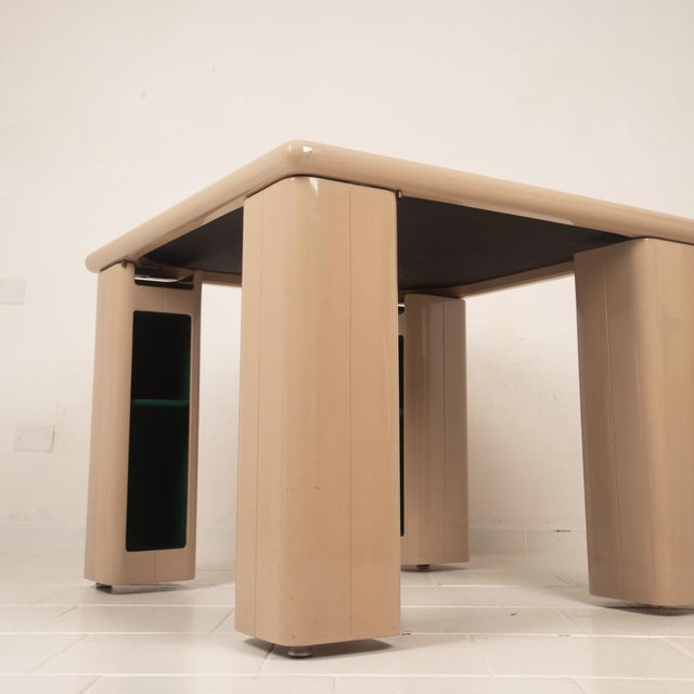 Lacquered Wood and Green Felt Game Table by Pierluigi Molinari for Pozzi, 1970s For Sale - Image 18 of 18
