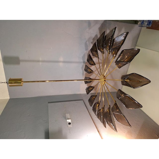 Vintage Chandelier in Brass by Alain Delon For Sale - Image 17 of 18