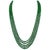 300ct Fine Emerald Beads 5 Line Necklace with 14 kt Yellow Gold Clasp Adjustable For Sale - Image 15 of 18
