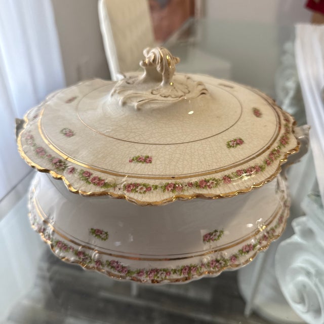 Hudson Valley Lighting Antique Homer Laughlin Tureen Made in June 1916 For Sale - Image 4 of 11