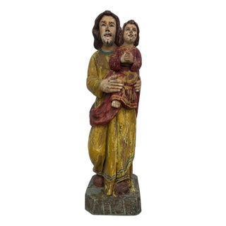 Baroque Devotional Figure of St. Joseph with the Christ Child, Southern Germany, 1750-1800 For Sale