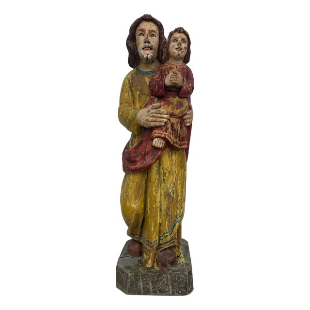 Baroque Devotional Figure of St. Joseph with the Christ Child, Southern Germany, 1750-1800 For Sale