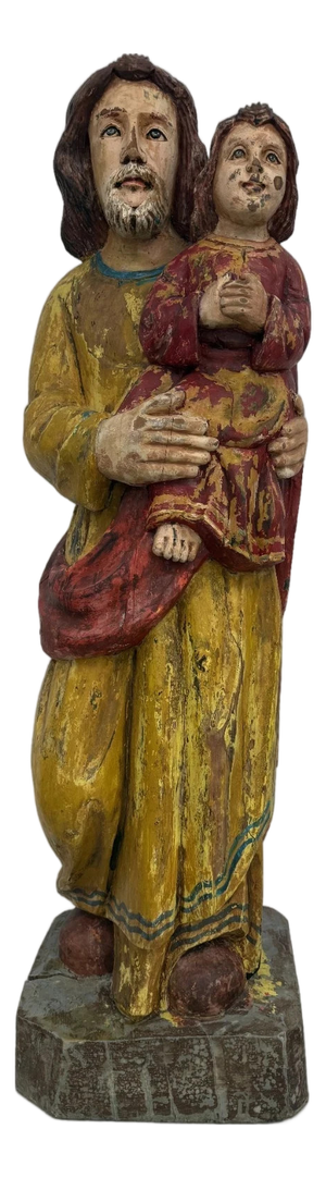 Baroque Devotional Figure of St. Joseph with the Christ Child, Southern Germany, 1750-1800