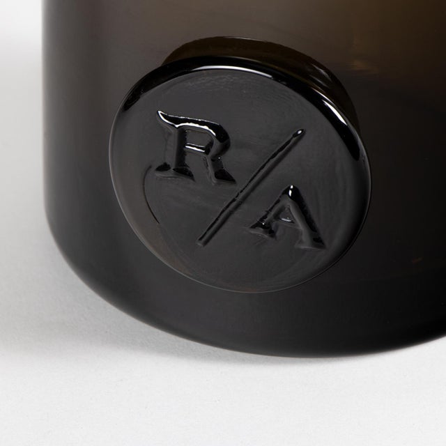 Monogram Glass Votive Small, Smoke For Sale In Detroit - Image 6 of 7