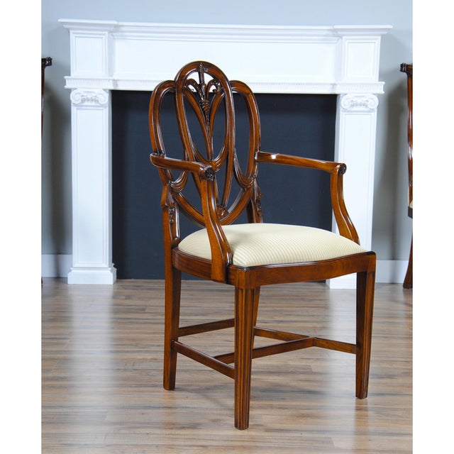 Traditional Sweet Heart Dining Chairs- Set of 10 For Sale - Image 3 of 13