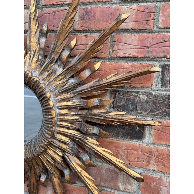 Vintage French Sunburst Mirror For Sale - Image 11 of 11