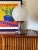 Space age table / floor lamp France 1970s Chromed aluminum base. Glass lampshade 53 cm H x 30 cm diam. Conditions:...