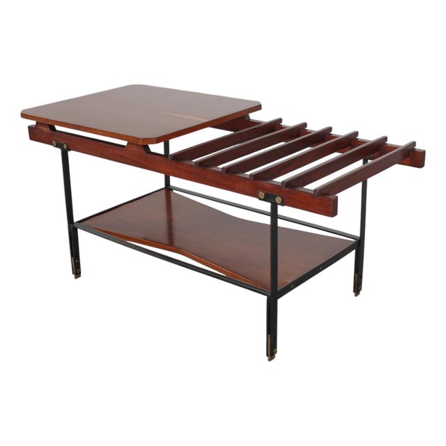 Mid-Century Iron and Teak Coffee Table from Home Torino, 1960s For Sale