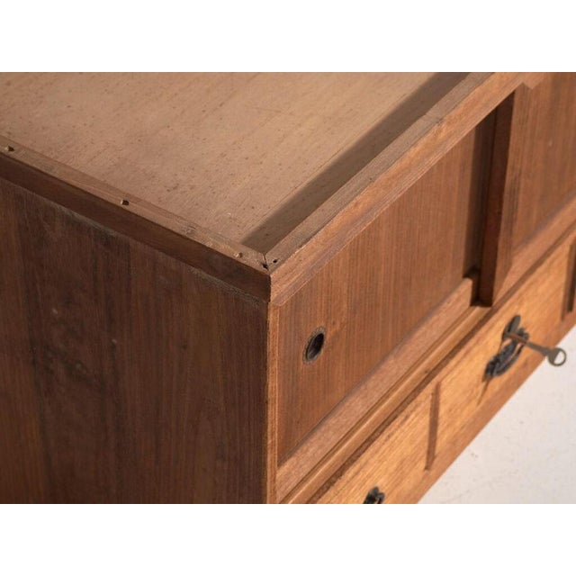 Antique Low Cabinet with Sliding Doors For Sale - Image 3 of 14