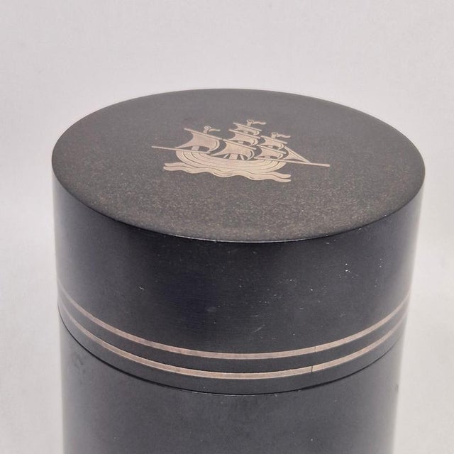 Box with Silver Inlay by Wilhelmina Wendt, Sweden, 1954 For Sale - Image 3 of 8