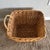 French Country Large Woven Willow Country Basket With Handle For Sale - Image 3 of 5