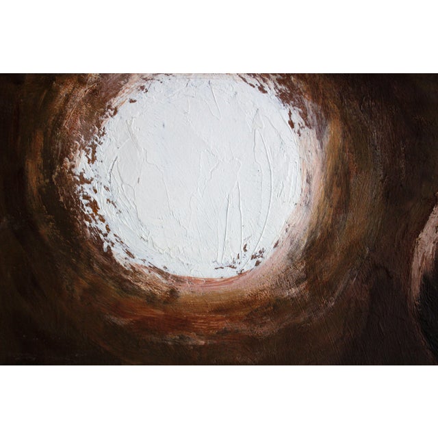 1970s Laimdots Murnieks, Daughter's Portrait, Oil on Cardboard For Sale - Image 5 of 8