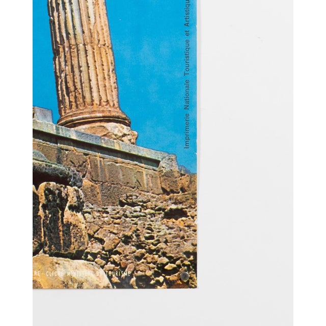 Paper Original Vintage The Roman Ruins of Algeria Travel Poster, 1960s For Sale - Image 7 of 9
