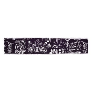 Black and White Christmas Sentiment Ribbon (Set of 2) For Sale