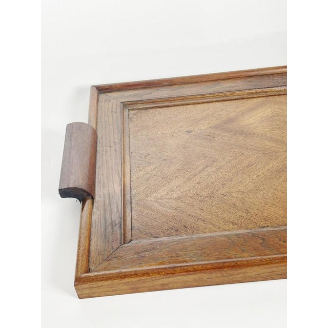 Brown Wooden Serving Tray, France, 1940s For Sale - Image 8 of 17