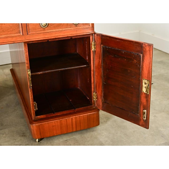 French 19th Century Mahogany & Leather Partners Desk For Sale - Image 10 of 16