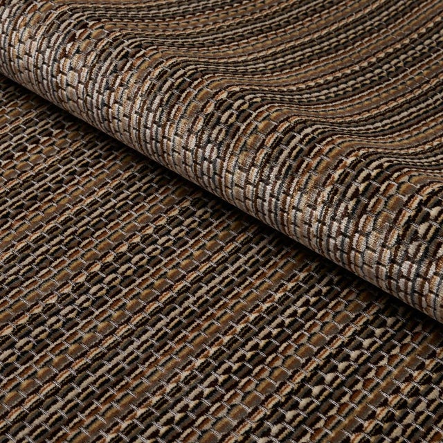 SAMPLE - Schumacher Downtown Velvet Fabric In Sepia For Sale