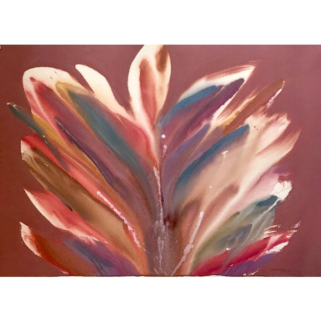 Lamar Briggs, Modernist Abstract Expressionist Color Field Acrylic "April Dance Form" Painting, c.1980s For Sale - Image 10 of 10