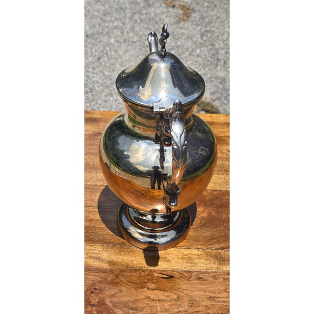 Vintage Silver Plate 3-Piece Coffee & Tea Service Set – Coffee Pot, Teapot & Covered Sugar Bowl For Sale - Image 4 of 18