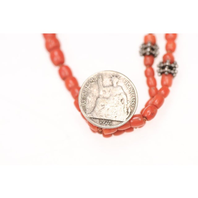 Three Strand Antique Coral Necklace For Sale - Image 9 of 13