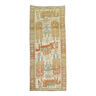 Vintage Zabihi Collection Persian Balouch Human Pictorial Figurative Gallery Runner - 4'10" x 10'8" For Sale