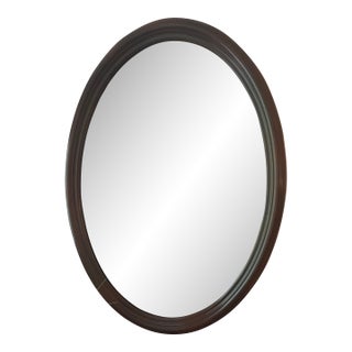 1990s Henkel Harris Mahogany Oval Mirror For Sale
