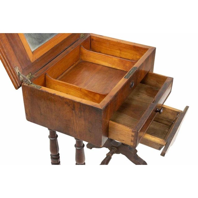 Small Work Table with Mirror Inside, Italy, Early 20th Century For Sale - Image 5 of 10