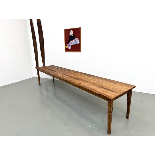 Farmhouse Table in Pine with Spindle Legs, 1950s For Sale - Image 11 of 18