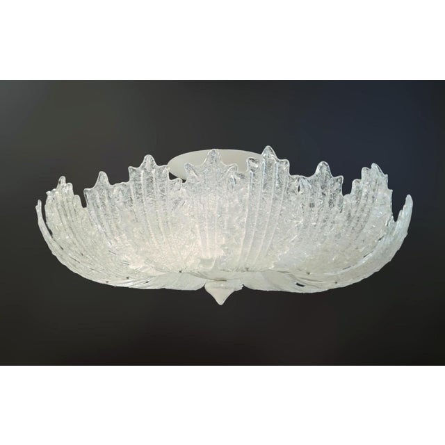 1960s Clear Graniglia Murano Flush Mount For Sale - Image 6 of 10
