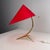 Metal Table Lamp with Golden Crows Foot and Newly Upholstered Red Silk Shade by J. T. Kalmar, 1950s For Sale - Image 7 of 14