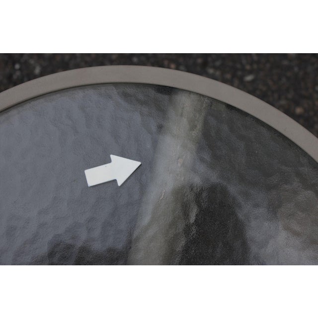 Woodard 'Ramsgate' Glass Top Aluminum Outdoor Round Patio Side Table For Sale - Image 16 of 18