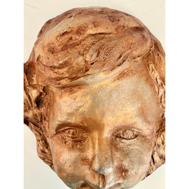 Metal Vintage Babs Mellor “Designs by Babs” Cast Metal Figural Wall Sculpture, 1970s For Sale - Image 7 of 10