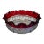 Antique Heisey Glass No. 1220 "Punty Band" Ruby Stained Berry Bowl, C. 1900 For Sale