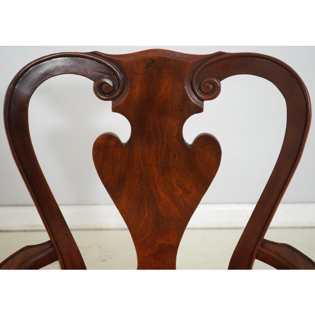 1990s Set of 6 John Widdicomb Walnut Dining Room Chairs For Sale - Image 5 of 18