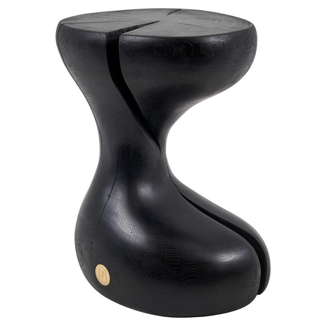 Wood Sculptural Side Table by Logniture For Sale - Image 13 of 13