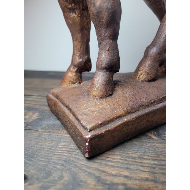 Hollywood Regency Bronze-Finished Plaster Stallion Sculpture For Sale In Mobile - Image 6 of 12