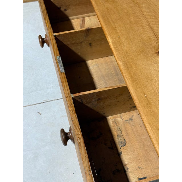 Antique Pine Three Drawers - Chest of Drawers From England For Sale - Image 17 of 18
