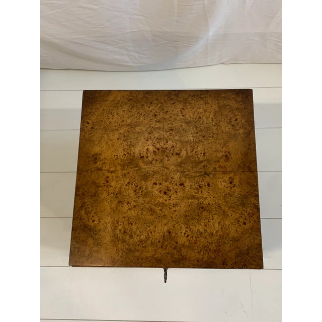 1940s Vintage Weiman Burlwood Side Table For Sale - Image 9 of 13