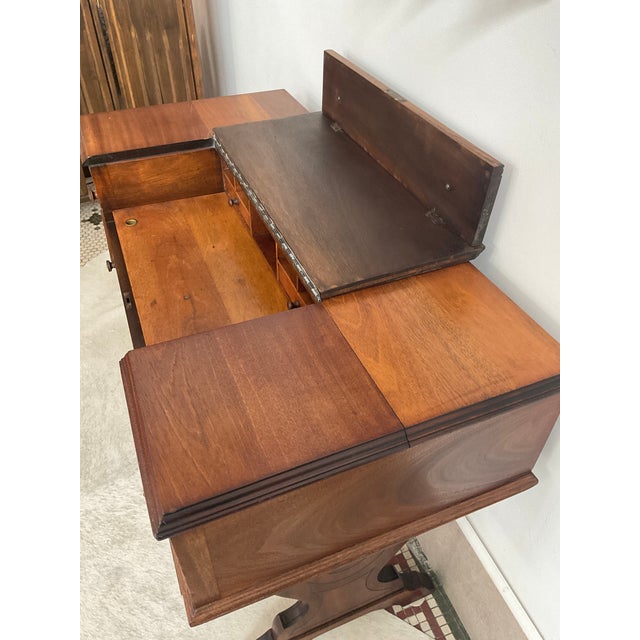 Antique Spinet Secretary/Desk Attr. To Hekman For Sale - Image 11 of 16