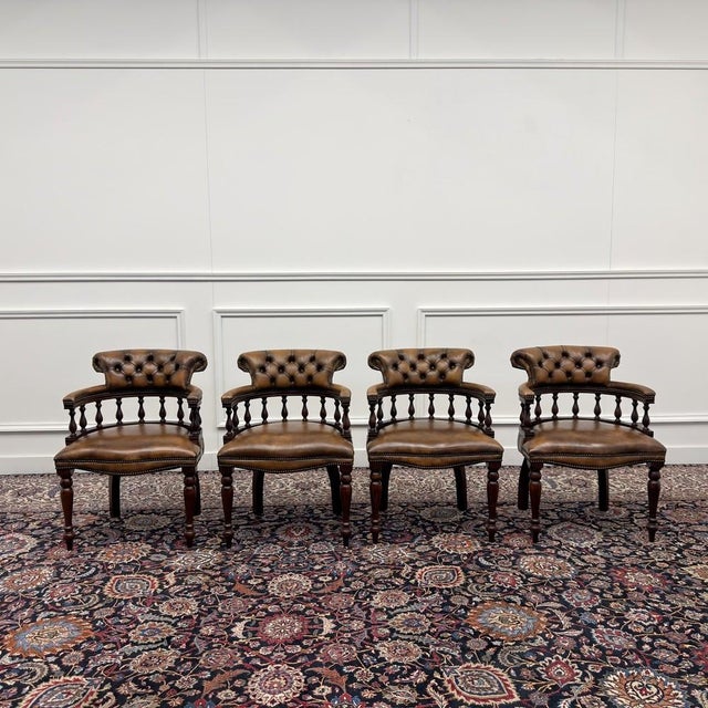 English Chairs from Springvale Chesterfield, Set of 4 For Sale - Image 16 of 16