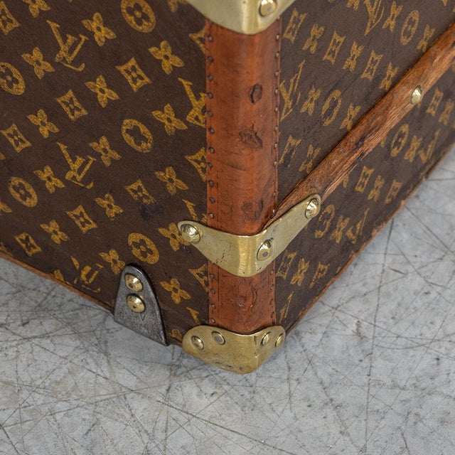 A magnificent and exceptionally rare louis vuitton shoe trunk, adorned with stencilled monogram canvas, lozine trim and...