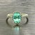 Green Natural Colombian Emerald Diamond Ring Size 6.5 14k W Gold 2.98 TCW Certified For Sale - Image 8 of 10