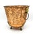 French Country Vintage Embossed Copper Planter / Cachepot With Lion Head Ring Handles & Paw Feet - English / French Country / Rustic European For Sale - Image 3 of 13