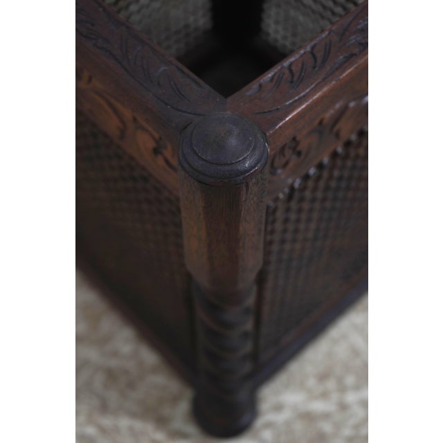 Paine Magazine Rack W. Cane Sides For Sale In Philadelphia - Image 6 of 13