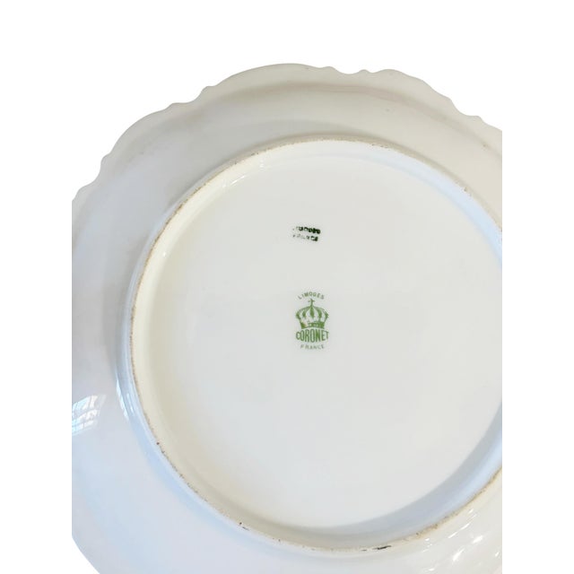 Ceramic Antique French Limoges Porcelain Cabinet Plate 9.5" Diameter For Sale - Image 7 of 7