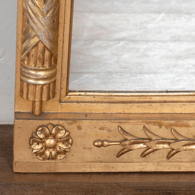 Early 19th Century Swedish Gold Giltwood Neoclassical Mirror For Sale - Image 9 of 12