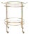 Modern Glass Bar Cart in Gold For Sale